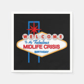 Midlife Crisis Birthday party paper luiers Servet (Voorkant)