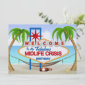 Midlife Crisis Verjaardagsviering - SRF Kaart (Staand voorkant)