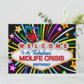 Midlife Crisis Verjaardagsviering - SRF Kaart (Staand voorkant)