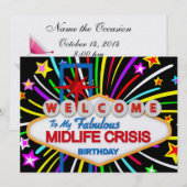 Midlife Crisis Verjaardagsviering - SRF Kaart (Voorkant / Achterkant)