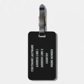 Midlife Cruisers MC, aangepast bagagelabel (Achterkant verticaal)