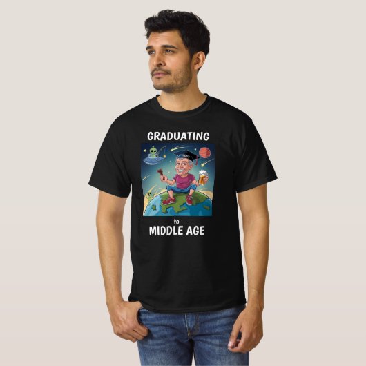 Midlife gepersonaliseerd t-shirt (Voorkant volledig)