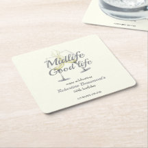 Midlife Good Life Elegant Wine Glass 50th Birthday