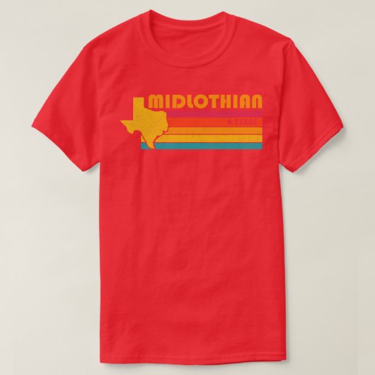 Midlothian Texas Verdrietig Souvenir T-shirt (Design voorkant)