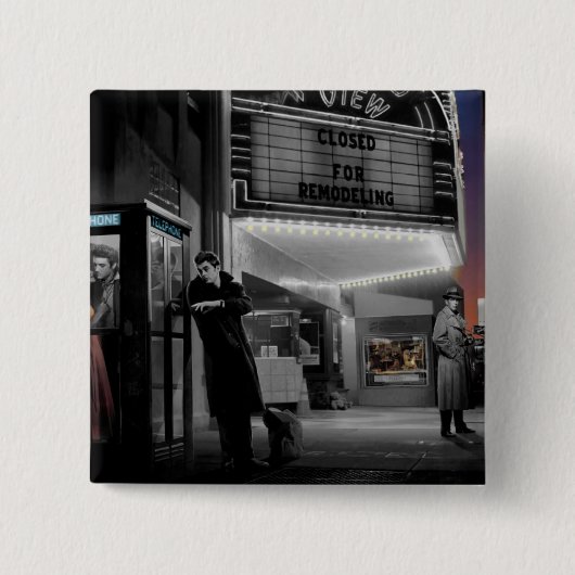 Midnacht 2 vierkante button 5,1 cm (Voorkant)