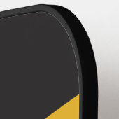  Midnight Across Striping met naam Pickleball Paddle (Links Detail)