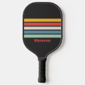  Midnight Across Striping met naam Pickleball Paddle (Achterkant)