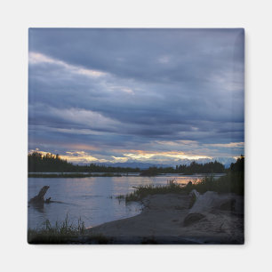 Midnight Alaska Sunset Magneet