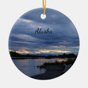 Midnight Alaska Sunset Ornament Souvenir