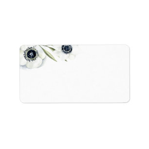Midnight Anemone   Blank adres van het Floral Wedd Etiket