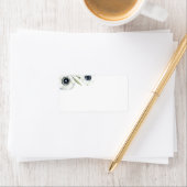 Midnight Anemone | Bloemen bruiloft blanco adres Etiket (Insitu)