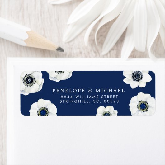 Midnight Anemone | Bloemenbruiloft Etiket (Insitu)