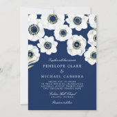 Midnight Anemone | Bloemenbruiloft Kaart (Voorkant)