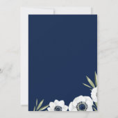 Midnight Anemone | Bloemenbruiloft Kaart (Achterkant)