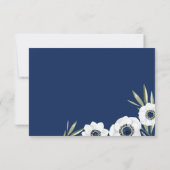 Midnight Anemone | Bloemenbruiloft Notitiekaartje (Achterkant)