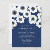 Midnight Anemone bruiloft Kaart (Voorkant)