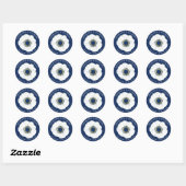 Midnight Anemone | De trouwdatum opslaan Ronde Sticker (Vel)
