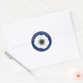 Midnight Anemone | De trouwdatum opslaan Ronde Sticker (Envelop)