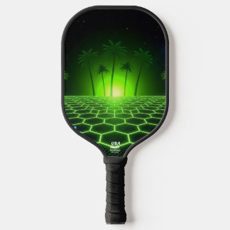 Midnight Arcade Neon Lime Groen Professioneel Pickleball Paddle