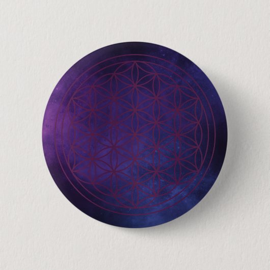 Midnight Aura – Kleur van Hart Ronde Button 5,7 Cm (Voorkant)