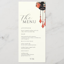 Midnight Autumn Wedding Invitation Wedding Menu
