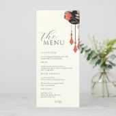 Midnight Autumn Wedding Invitation Wedding Menu (Staand voorkant)