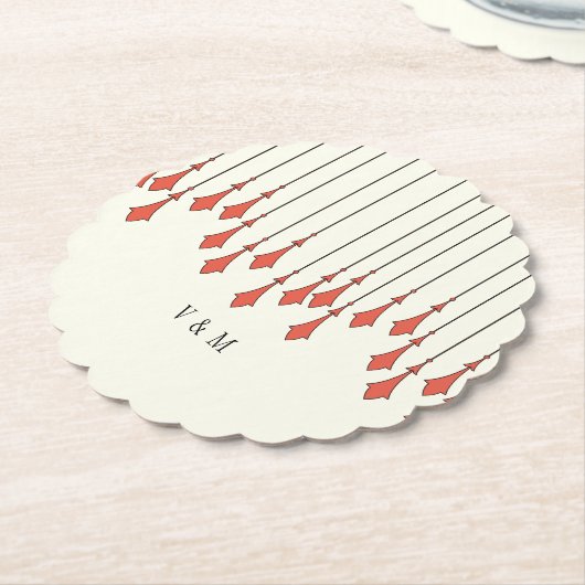 Midnight Autumn Wedding Kartonnen Onderzetters (Gekanteld)