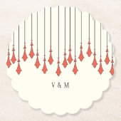 Midnight Autumn Wedding Kartonnen Onderzetters (Voorkant)