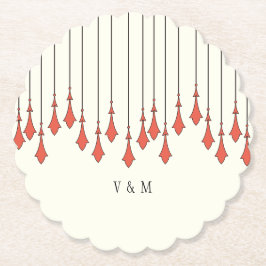 Midnight Autumn Wedding Kartonnen Onderzetters