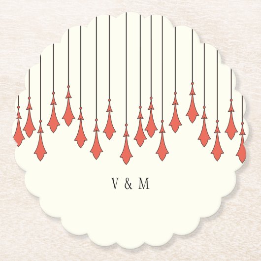 Midnight Autumn Wedding Kartonnen Onderzetters (Voorkant)