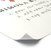 Midnight Autumn Wedding Mimosa Bar Sign Poster (Hoek)