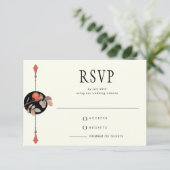 Midnight Autumn Wedding RSVP Kaartje (Staand voorkant)
