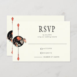 Midnight Autumn Wedding RSVP Kaartje