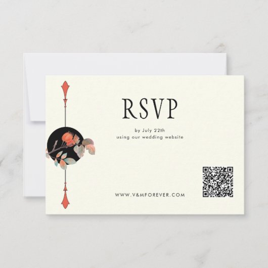 Midnight Autumn Wedding RSVP Kaartje (Voorkant)