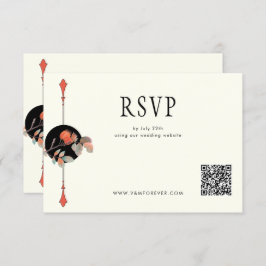 Midnight Autumn Wedding RSVP Kaartje