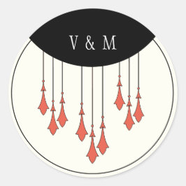 Midnight Autumn Wedding Sticker