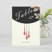 Midnight Autumn Wedding Table Number (Staand voorkant)