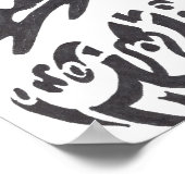 "Midnight" B&W Abstract Poster (Hoek)