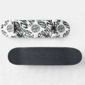 "Midnight" B&W Abstract Skateboard (Horizontaal)