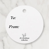 Midnight Baby Reindeer Napkins Bedankjes Labels (Achterkant)