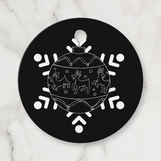 Midnight Baby Reindeer Napkins Bedankjes Labels (Voorkant)