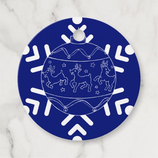 Midnight Baby rendierpapier Borden Bedankjes Labels (Voorkant)