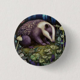Midnight Badger Button