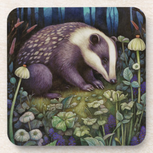 Midnight Badger Hard Plastic Onderzetter