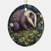 Midnight Badger Keramisch Ornament (Links)