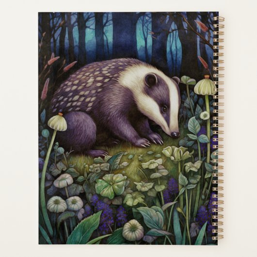 Midnight Badger Planner (Achterkant)