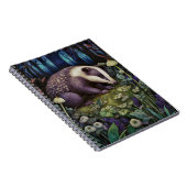 Midnight Badger Spiral Foto Notitieboek (Rechterzijde)