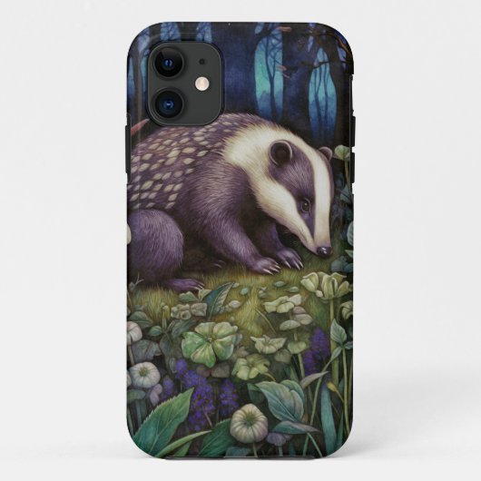 Midnight Badger Telefoon Case (Achterkant)