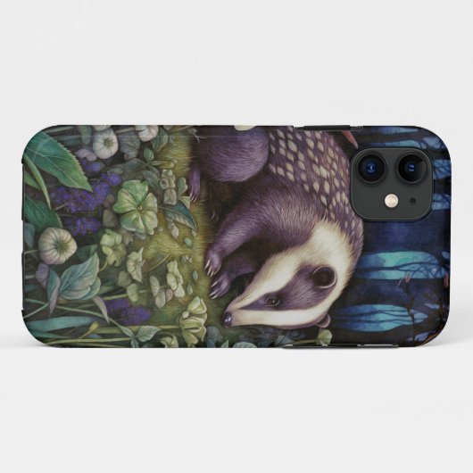 Midnight Badger Telefoon Case (Achterkant (horizontaal))