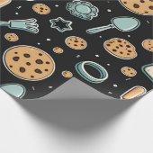 Midnight Baking Madness | Whimsical Cookie Cadeaupapier (Hoek)